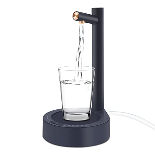 Automatischer Wasserspender,Elektrischer Desktop Wasserflaschenspender,USB Water Dispenser,7 Stufen Quantitativer Automatischer Water Dispenser,Tragbare Wasserflaschen Pumpe für Zuhause,Camping(Blau)