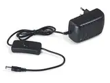 LED 12V 18W 1.5A Stecker Netzteil - Mit Schalter - Schwarz - Netzteil für LED-Streifen, Audiogeräte, elektronische Geräte - IP20 - Passive Kühlung - 82 x 50 x 34 [mm]