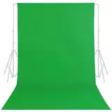 Fotostudio Hintergrund für Fotografie, 2M x 3M(6.6FT x 9.8FT) Green Screen Background, 100% Reiner Musselin Faltbare Hintergrund Kulisse für Fotografie,Video und Fernsehen Aufnehmen