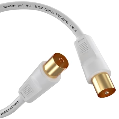 RELIAGINT RL Flex-TV-Antennenkabel, Verlängerungskabel, Kupferleiter, geringer Verlust, für Breitband, DVB-T DVB-T2 DVB-C DVB-S DVB-S2 1M MF