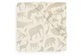 Jollein Spannbettlaken Jersey - Animals, Nougat - 70x140cm - 100% Baumwolle - Spannbetttuch - Tier Print, Beige