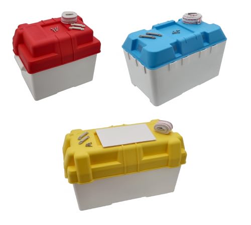 wellenshop Batteriebox Verschiedene Größen 50-100 Amperestunden Farbe Deckel blau
