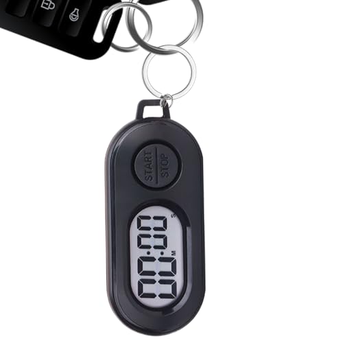 Timer -Schlüsselbund stoppen | Compact Digital Countdown Clock, Mini LCD Display Time Tool | Taschenschlüsselketten -Timer, tragbare leichte Stoppuhr für Fitnessstudio -Übungen Kochklassenzimmer