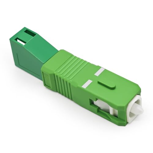 EMSECKO Glasfaser Adapter LC/APC Buchse auf SC/APC Stecker Singlemode 9/125um Simplex Hybrid-Glasfaser-Adapterstecker für Zuverlässige Schnittstellenkonvertierung, OTDR, VFL etc.