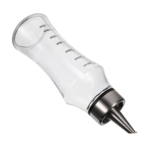 CIYODO 1 Stück Ölflasche Gebraucht Olivenöl Kochen Spender Extra Speiseölbehälter Küchengeräte Essigflasche Mit Waage Auslaufsicherer Gewürzbehälter Glas Transparent