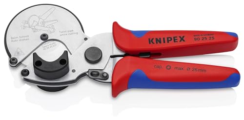 KNIPEX Rohrschneider für Verbund- und Kunststoffrohre mit Mehrkomponenten-Hüllen verchromt 210 mm 90 25 25