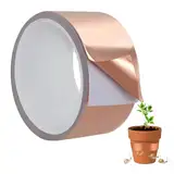 HISUMER Kupferband Gegen Schnecken 5cm x 20M Schneckenzaun Schneckenschutz für Hochbeet Pflanzen Kupferband Selbstklebend Schneckenabwehr Schneckenband für Anti Schnecken und Elektronikreparatur