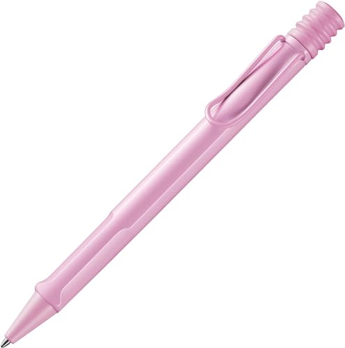 Lamy Safari Kugelschreiber, Leicht-Rosa, Ergonomisches Griffstück, Blaue Mine M