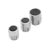 1pc 1/8" 1/4" 3/8" 1/2" 3/4" 1" -2" BSPT Male x Butt Welding Nipple 201 304 316 Stainless Steel Pipe Fitting Connector Coupler Water OSBCMZGE(SS201,3/8")