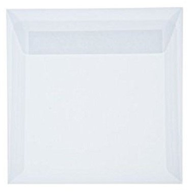 100 Quadratische Briefumschläge 17 x 17 cm 170 x 170 mm Transparente/Weiß Verschluss: Kuverts mit Haftstreifen Grammatur: 90 g/m²