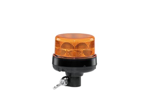 HELLA Rundumleuchte - LED Warnleuchte - Blitzleuchte - K-LED Nano - 12V / 24V - gelb - Rohrstutzen, flexibel - Menge: 1 - 2XD 066 146-011