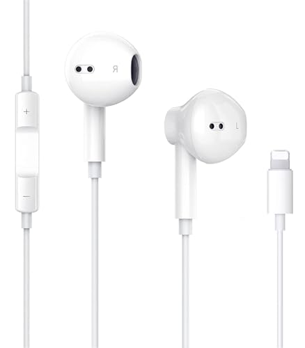 In-Ear Kopfhörer für iPhone,[MFi-Zertifiziert]HiFi Stereo Ohrhörer,mit Mikrofon und Lautstärkeregler,Kopfhörer mit Kabel für iPhone kompatibel mit iPhone 14/14 Pro Max/14 Plus/13/13 Pro/12/11/X/XS/8/7