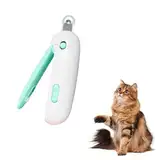 GUTERTOP Katzen Krallenschneider Hilfe, Katzen Nagelschere, Katzenkrallen Schneider With Nail File And Splash-Proof Protection Device, Professional Pet Claw Scissors für Medium Small Pets (Himmelblau)