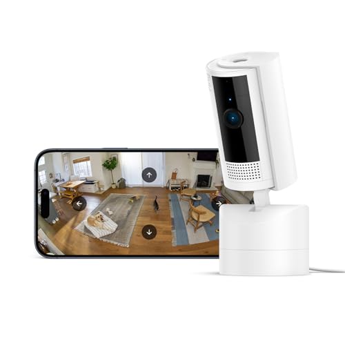 Bewegliche Ring-Innenkamera (Pan-Tilt Indoor Camera) von Amazon | Plug-in-Sicherheitskamera für Haustierbesitzer | 360° schwenkbar, 169° neigbar | 30 Tage Ring Protect