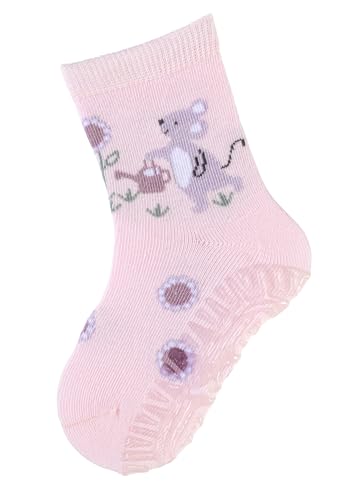 Sterntaler Fli Fli SUN Maus - Fliesen Flitzer für Mädchen - Stoppersocken mit rutschfester Sohle - Fliesensocken mit Motiven - rosa, 22