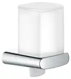 KEUCO Lotion-Spender Metall verchromt und Kristall-Glas, Inhalt nachfüllbar ca. 180ml, Seifenspender für Bad und Gäste-WC, Wandmontage, Elegance