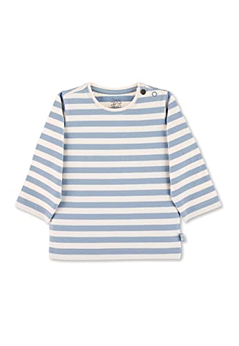 Sterntaler Baby - Jungen Gots Langarm-shirt Gestreift, Hellblau, 62 EU