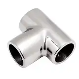 Drei-Wege-Verbinder aus 316 Edelstahl, ideal für Yacht- und Tiefbauprojekte (25 mm)