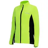 Airtracks Damen Thermo Jacke Pro Line II Softshell Fahrradjacke Laufjacke Radlerjacke Radjacke Wasserdicht Winddicht Windstopper Atmungsaktiv Reflektierend - Neon L