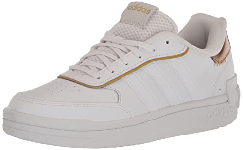 adidas Postmove Basketballschuh für Damen, Weiß/Weiß/Gold matt, 40.5 EU