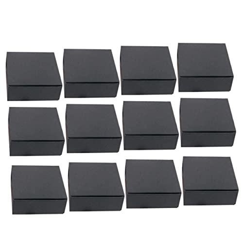 WEKAMOS 24Stücke Schwarze Verpackungsboxen für Expressversand Stabile Aufbewahrungsboxen aus Hochwertigem Karton für Sicheren Transport von Kleidung Handtüchern