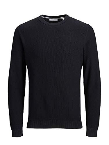 JACK & JONES Dünner Langarm Strickpullover Rundhals Basic Sweater Shirt Jumper JJEBASIC