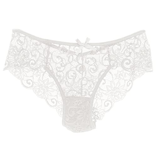 Unterwäsche Damen Klein Slip Taillen-reizvolle Schlüpfer Unterwäsche Sexy Reizwäsche (White, XL)