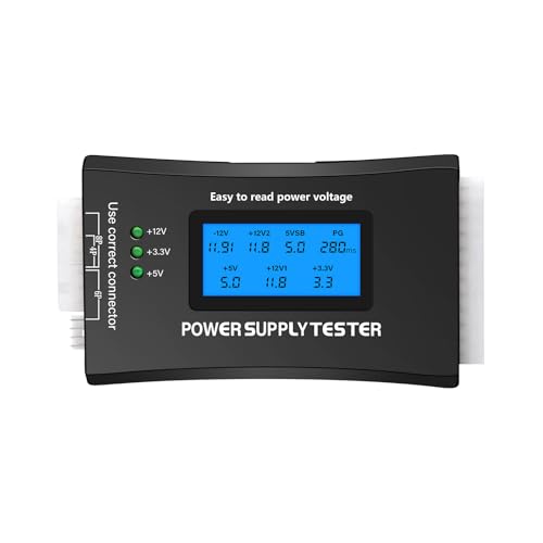 ATX Netzteil Tester für PC AYWHP Netzteil Tester für PC 4/6/8 Pin digitaler LCD Bildschirm Power Supply Tester für ATX/ITX/IDE/HDD/SATA/BYI-Anschlüsse LCD Computer Netzteiltester