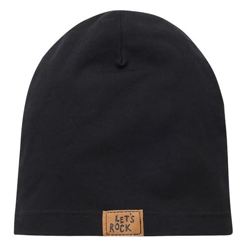 Pinokio dünne Beanie Mütze Lets Rock, schwarz Jungen, Gr 47-53(53)