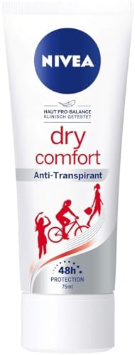 NIVEA Dry Comfort Deo Creme (75 ml), Antitranspirant für jede Alltagssituation, Deodorant mit 48h Schutz