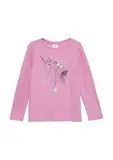 s.Oliver Junior Mädchen 2156122 Langarmshirt Mit Frontprint, 4446, 92-98 EU