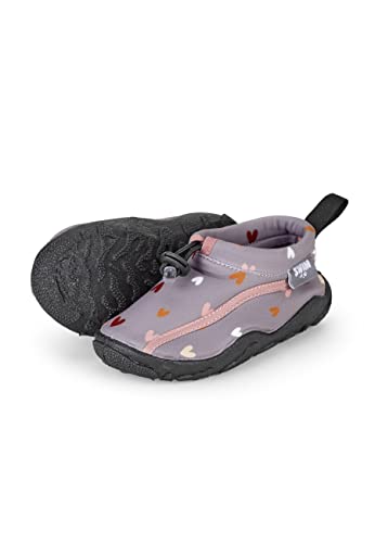 Sterntaler Baby-Mädchen Aquaschuh Herz Flacher Slipper, lila, 21/22 EU