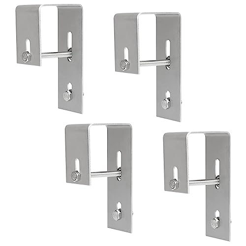 Solarpanel Halterung Haken Balkon,kyaoayo Edelstahl PV Modul Montage Haken Solar Befestigung Balkonkraftwerk PV Halterungen 2/4Stücke 304 Edelstahl Haken für Balkongeländer Halter