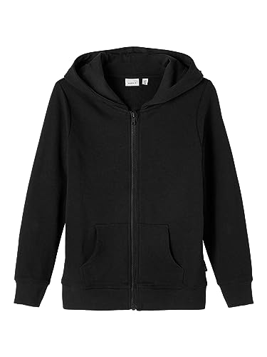 NAME IT Sweatshirt mit Kapuze und Reißverschluss Black 134-140