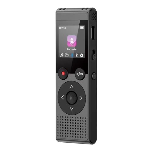 128GB Diktiergerät Digital - 3072kbps Aufnahmegerät Mini mit MP3-Player HD-Klangqualität Intelligente Geräuschunterdrückung Voice Recorder mit Sprachsteuerung Aufnahmefunktion für Vortrag