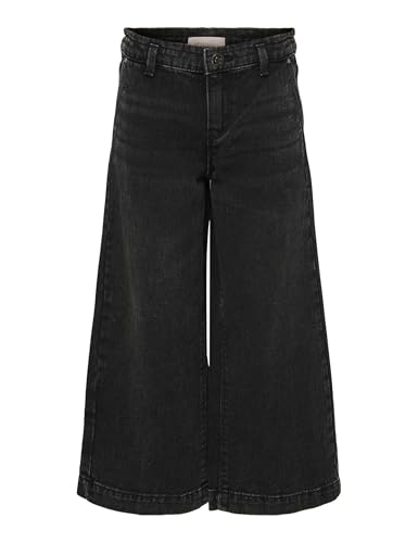 ONLY Mädchen Kogcomet Wide DNM Pim528 Noos Hose, Washed Black, 146 EU