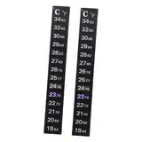 BELLIFFY Thermometeraufkleber Für Aquarium 2 Stück Selbstklebende Thermometerstreifen Zum Aufkleben Farbwechsel Thermometer-aufkleber Für Aquarium-test