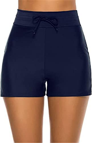 Gellmall Damen Badeshorts mit Innenslip Bikinihose Beach Shorty Quick Dry Bademode Sportshorts mit Kordelzug 2XL