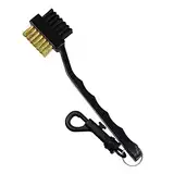 Golf Golf Club Bürste und Groove Cleaner Dual Sided Nylon & Edelstahl-Bürste mit Spike für die Reinigung Club Face & Groove mit Schlaufe Clip für hängen auf Golf Tasche