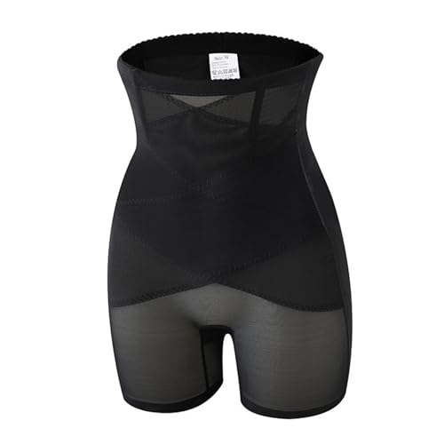 Bauchfreie Shapewear mit hoher Taille, Nahtlose Body Shaper Schlüpfer Butt Lifter Unterwäsche Schlankmachende Shapewear für Frauen Atmungsaktive Taille-Trainer-Hose Körperformende Panty (Schwarz, L)