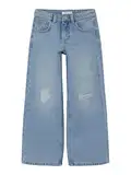 NAME IT Girl's NKFROSE HW Wide Jeans 1411-TE NOOS Jeanshose, Light Blue Denim, 146