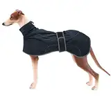 Geyecete- Wasserdicht Windhunde Mantel Fleece Whippet Pullover Winterjacke,Verstellbaren Reflektierend Outdoor Hundemantel für mittel und Grosse Galgo Windhund Whippet Lurcher Saluki-Navy Blau-XS