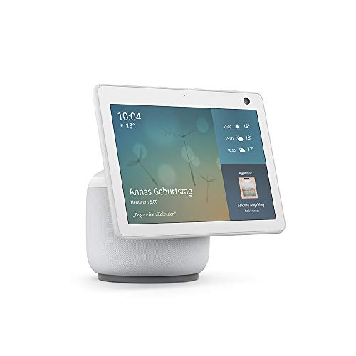 Echo Show 10 (3. Generation, 2020) | Hochauflösendes Smart Display mit Bewegungsfunktion und Alexa, Weiß | Zertifiziert und generalüberholt