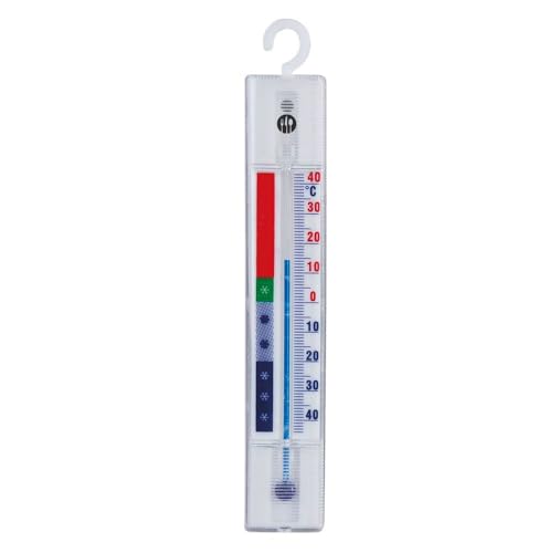 HENDI Kühlschrankthermometer, Thermometer, Digital Khülschrank, Wasserdicht, mit Aufhängehaken, Temperaturbereich von -40 bis 40 °C. Graduierung 1°C, 23x150x(H)9mm