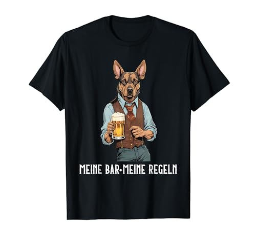 Meine Bar Meine Regeln Barkeeper Hund Kneipe Lustiges Hunde T-Shirt