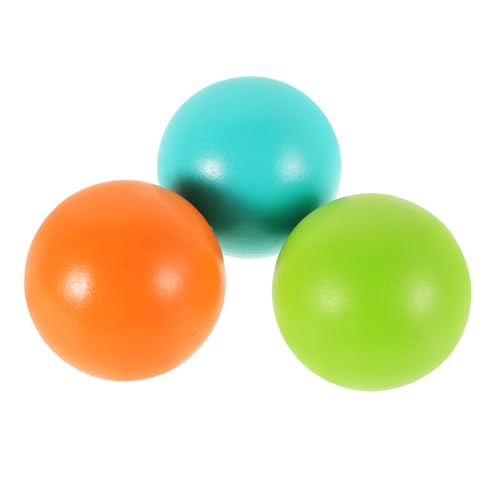 YARNOW 3 Stück Krocketball Sportbälle Krocketbälle Kleine Holzkugeln Fangkugel Aus Holz Massive Holzkugeln Ball Greifen Outdoor-sportspielzeug Gymnastikball Hölzern