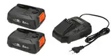 Gardena Starter-Kit P4A 2 x PBA 18V/45 + AL 1830 CV: Für alle gängigen Power for All Geräte, 60 Minuten Ladezeit, Ready to Go Funktion, 2,5 Ah (14907-20)