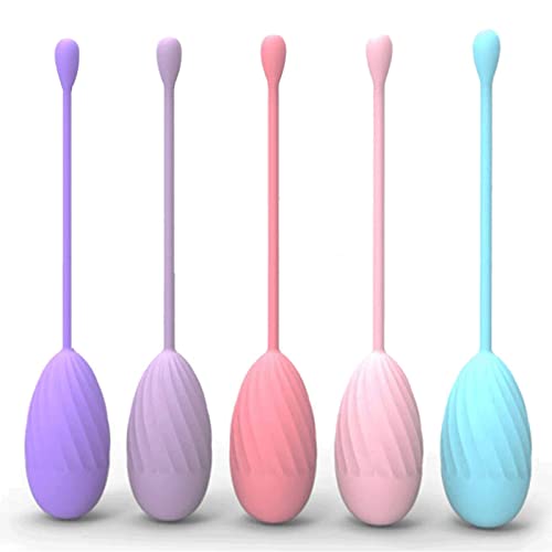 Beckenbodentraining Kugeln - Kugeln (5er Set) für Frauen – Für Blasenkontrolle und Beckenboden-Übungen – Komplettes System für Anfänger und Fortgeschrittene