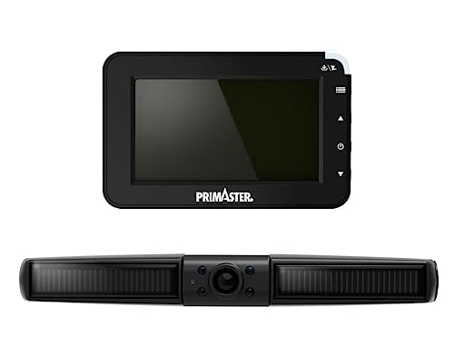 Solar Rückfahrkamera Einparkhilfe Digital Kabellos Funk mit 4,3" (10,9cm) Display Wetterfeste CMOS Kamera Infrarot LED