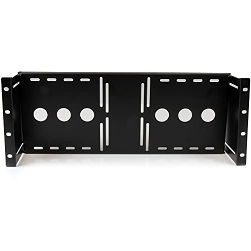 StarTech.com 4 HE Universal VESA LCD-Monitorhalterung für 19 Zoll Rack oder Schrank - TAA-konform - Halterung aus kaltgepresstem Stahl (RKLCDBK)